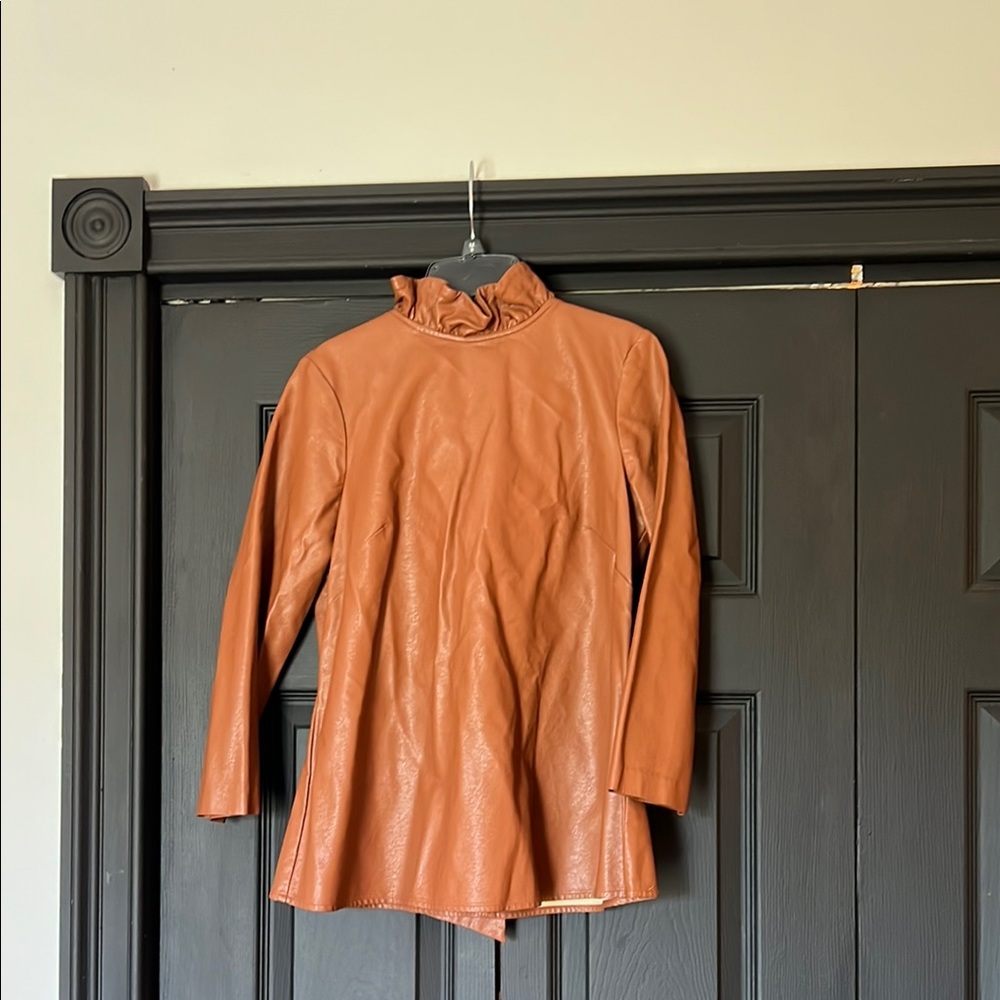 Tuckernuck faux leather top